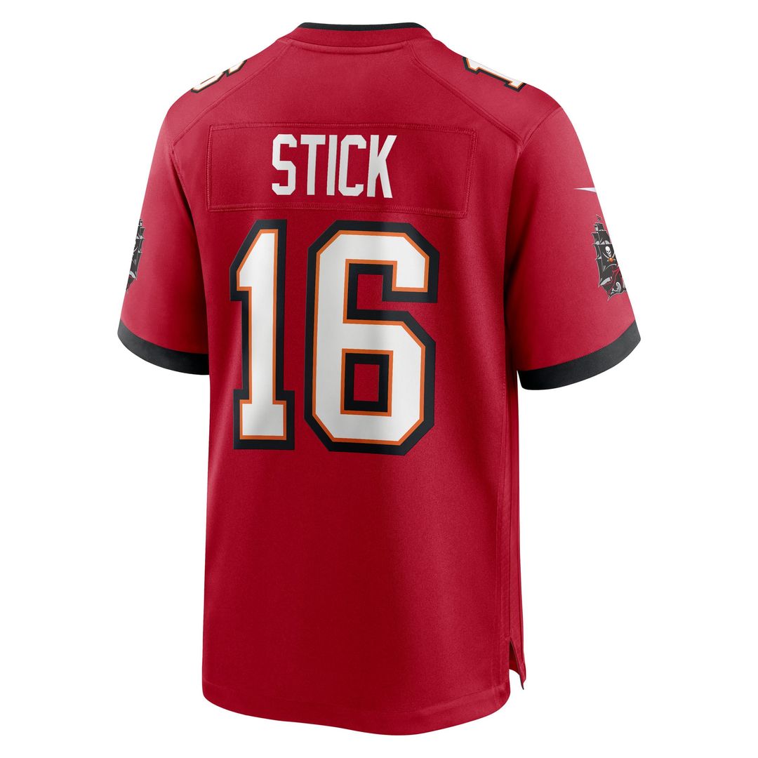 Tampa Bay Buccaneers Easton Stick Red Team Game Jersey product image 5, provided for visual reference and product detail