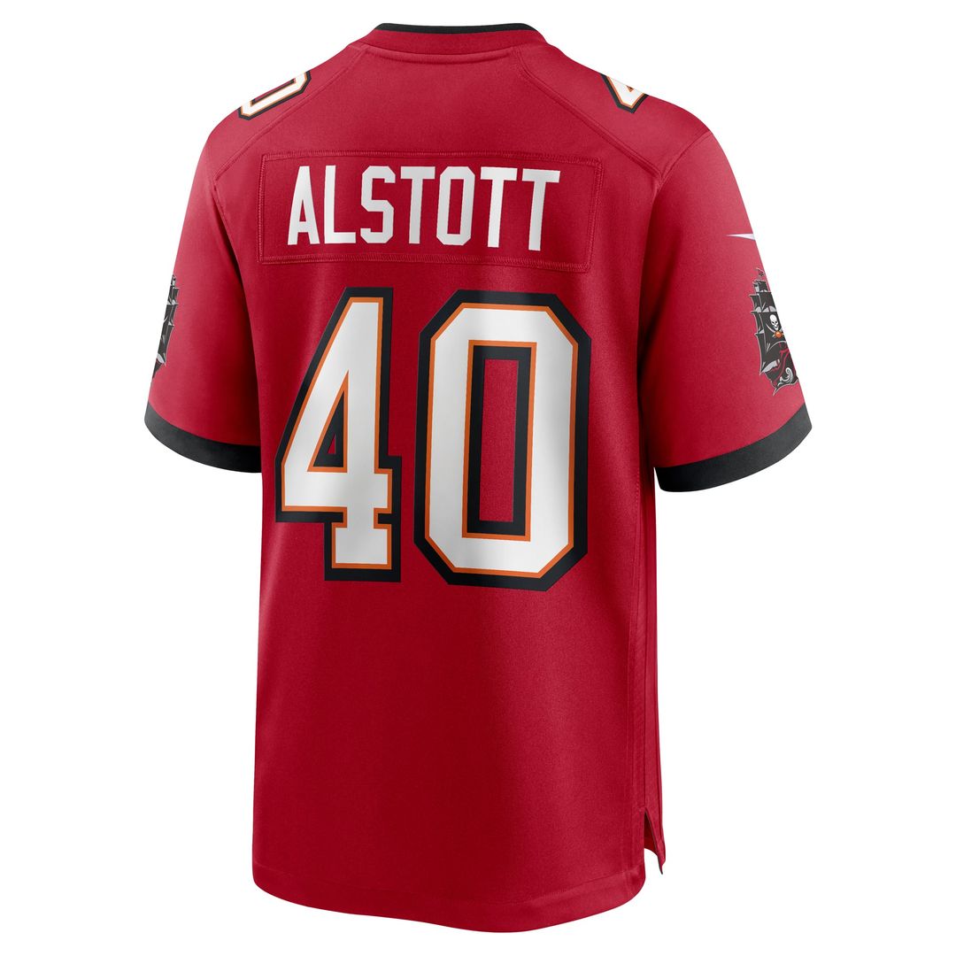Tampa Bay Buccaneers Mike Alstott Red Retired Player Game Jersey product image 3, provided for visual reference and product