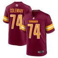 Washington Commanders Brandon Coleman Burgundy Game Jersey product image 1, provided for visual reference and product detail