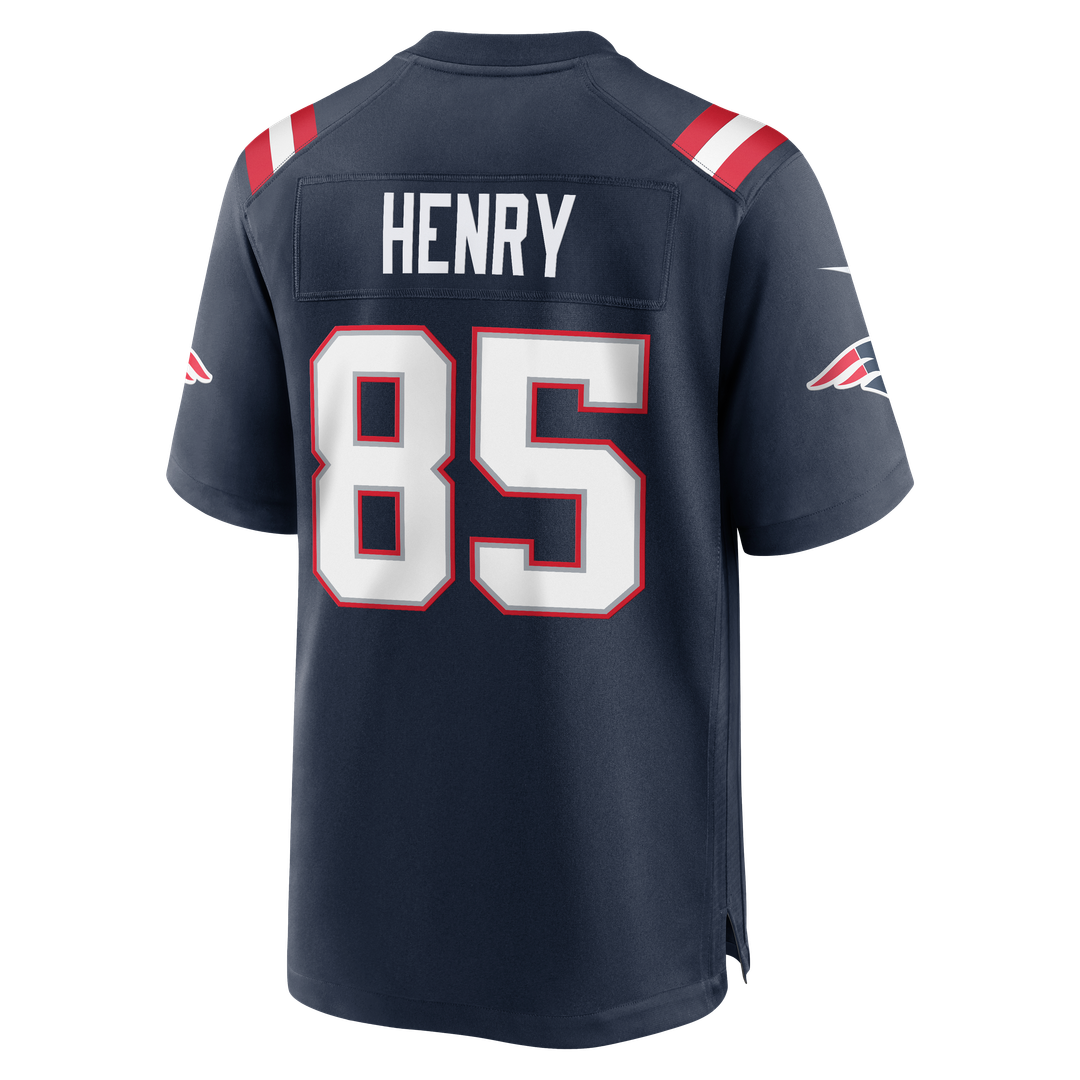 New England Patriots Hunter Henry Navy Team Game Jersey product image 3, provided for visual reference and product detail
