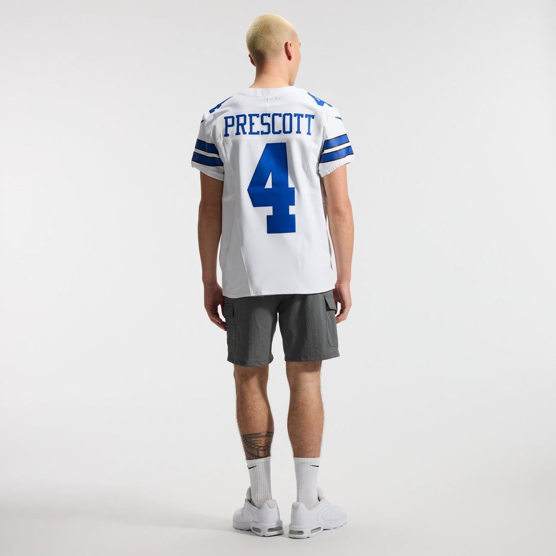 Dallas Cowboys Dak Prescott White Vapor F.U.S.E. Elite Jersey product image 5, provided for visual reference and product