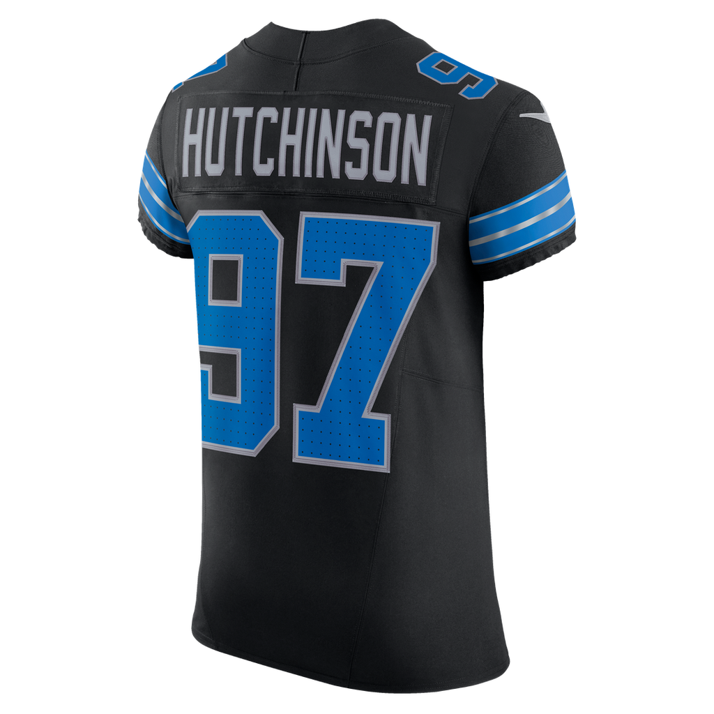 Detroit Lions Aidan Hutchinson Black Alternate Vapor F.U.S.E. Elite Jersey product image 3, provided for visual reference