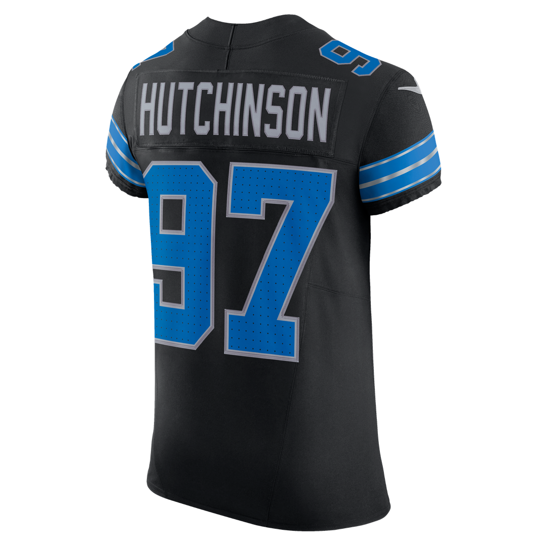Detroit Lions Aidan Hutchinson Black Alternate Vapor F.U.S.E. Elite Jersey product image 3, provided for visual reference