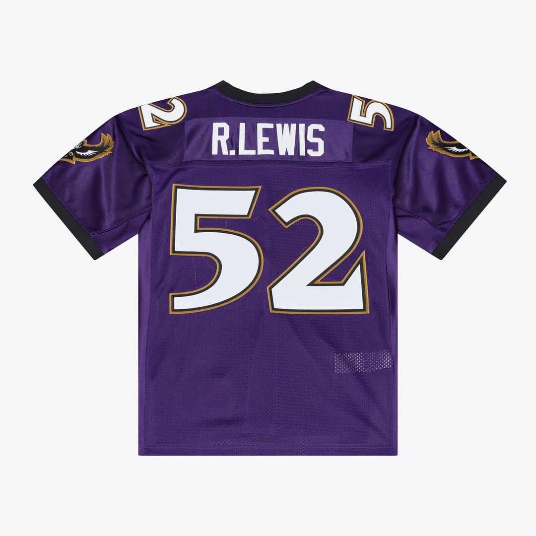 Baltimore Ravens Ray Lewis Purple 1996 Authentic Throwback Jersey product image 3, provided for visual reference and product