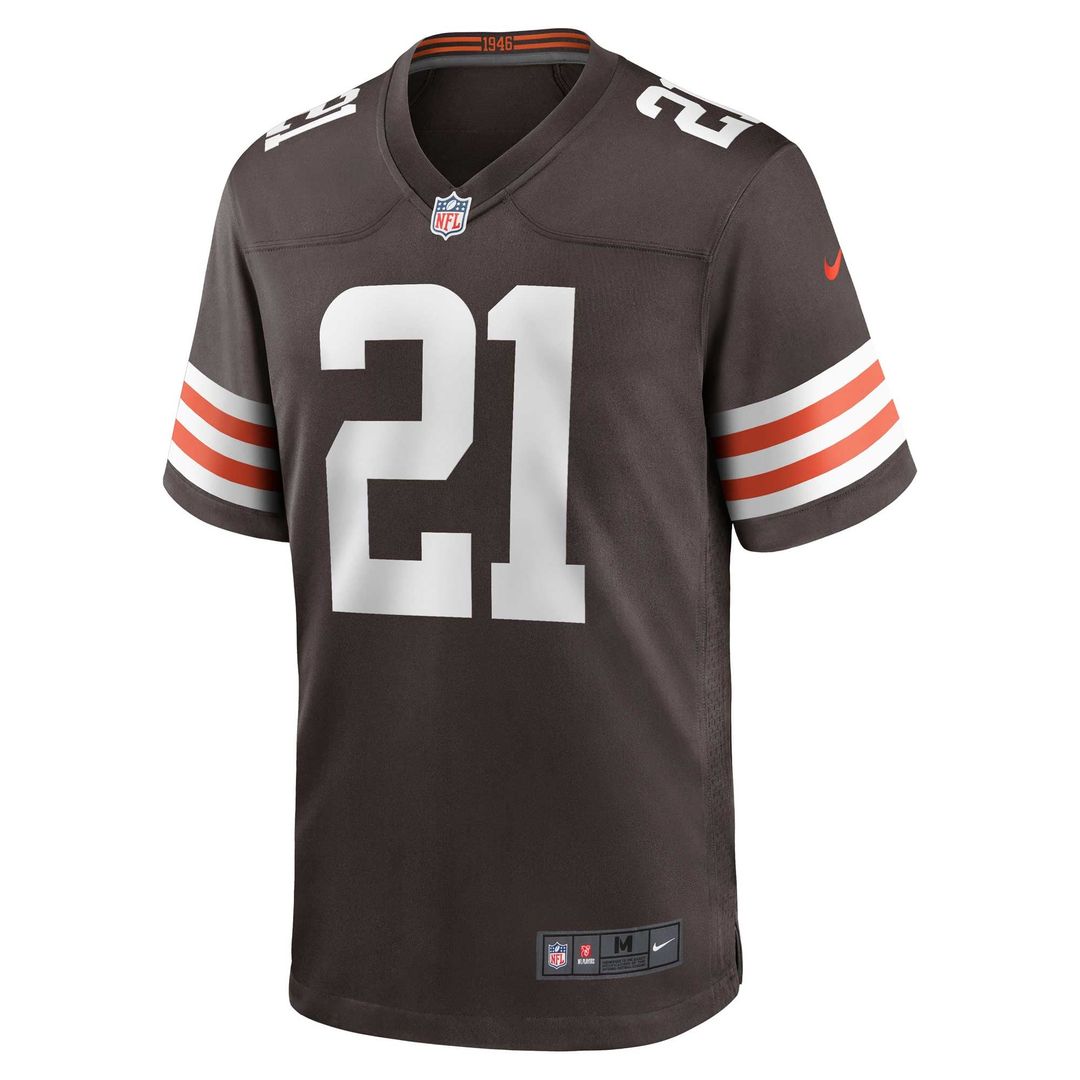 Cleveland Browns Denzel Ward Brown Game Jersey product image 2, provided for visual reference and product detail review