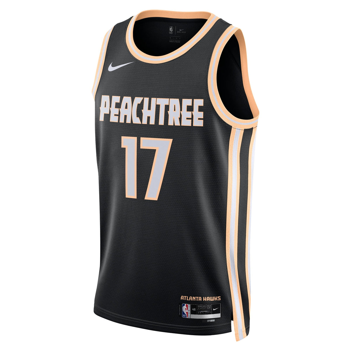 Onyeka Okongwu Atlanta Hawks 2025/26 City Edition Swingman Jersey - Black - Unisex product image 3, provided for visual