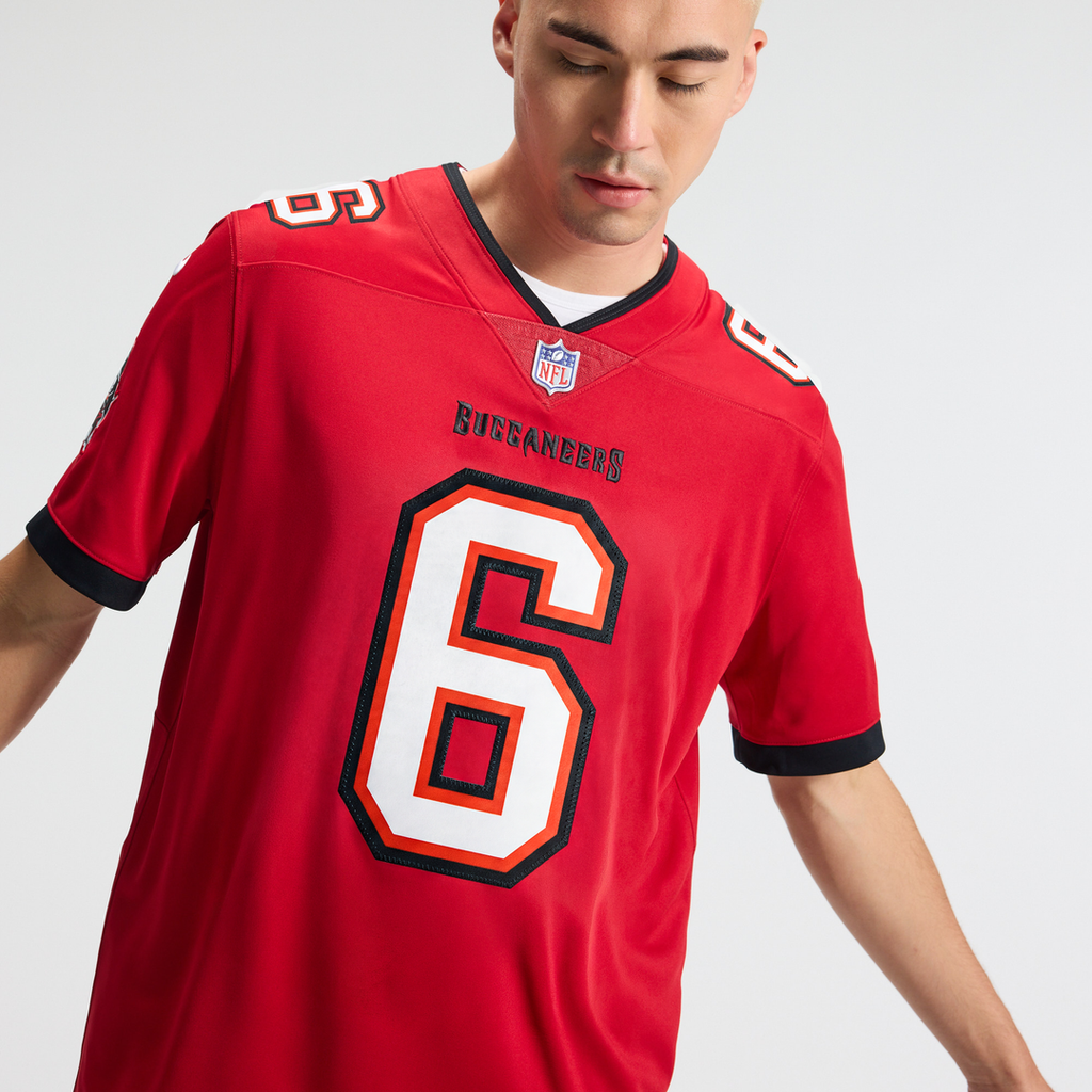 Tampa Bay Buccaneers Baker Mayfield Red Vapor Untouchable Limited Jersey product image 9, provided for visual reference and