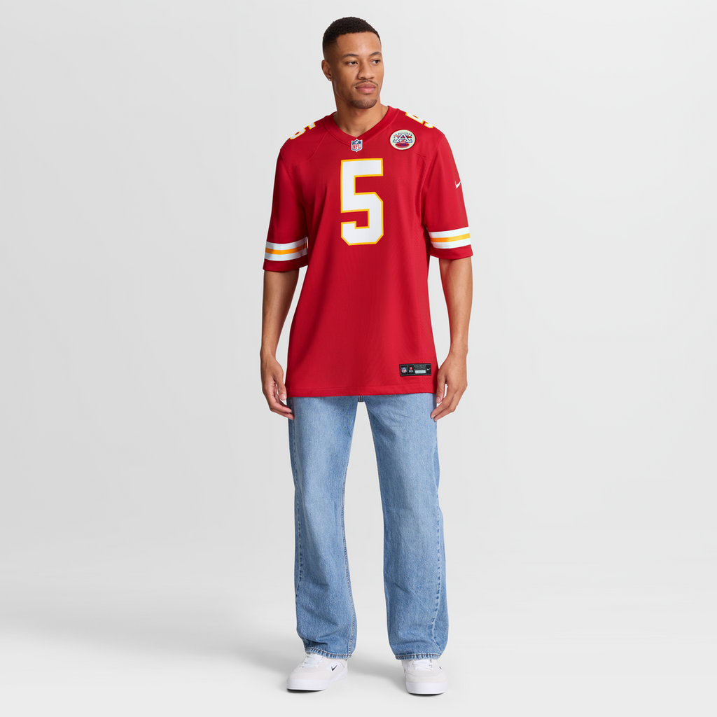 Kansas City Chiefs Mansoor Delane Red Team Game Jersey product image 8, provided for visual reference and product detail