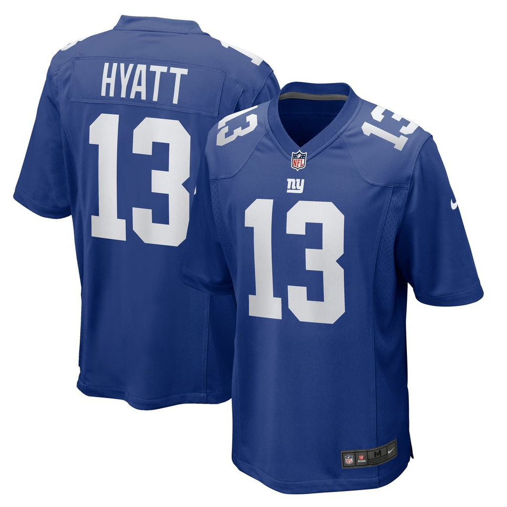 New York Giants Jalin Hyatt Royal Team Game Jersey product image 4, provided for visual reference and product detail review