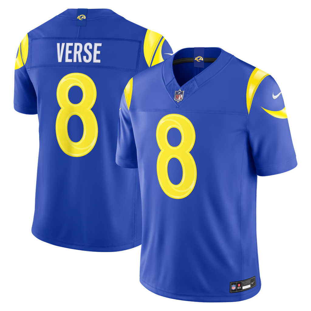 Los Angeles Rams Jared Verse White Vapor F.U.S.E. Stitched Limited Jersey product image 27, provided for visual reference