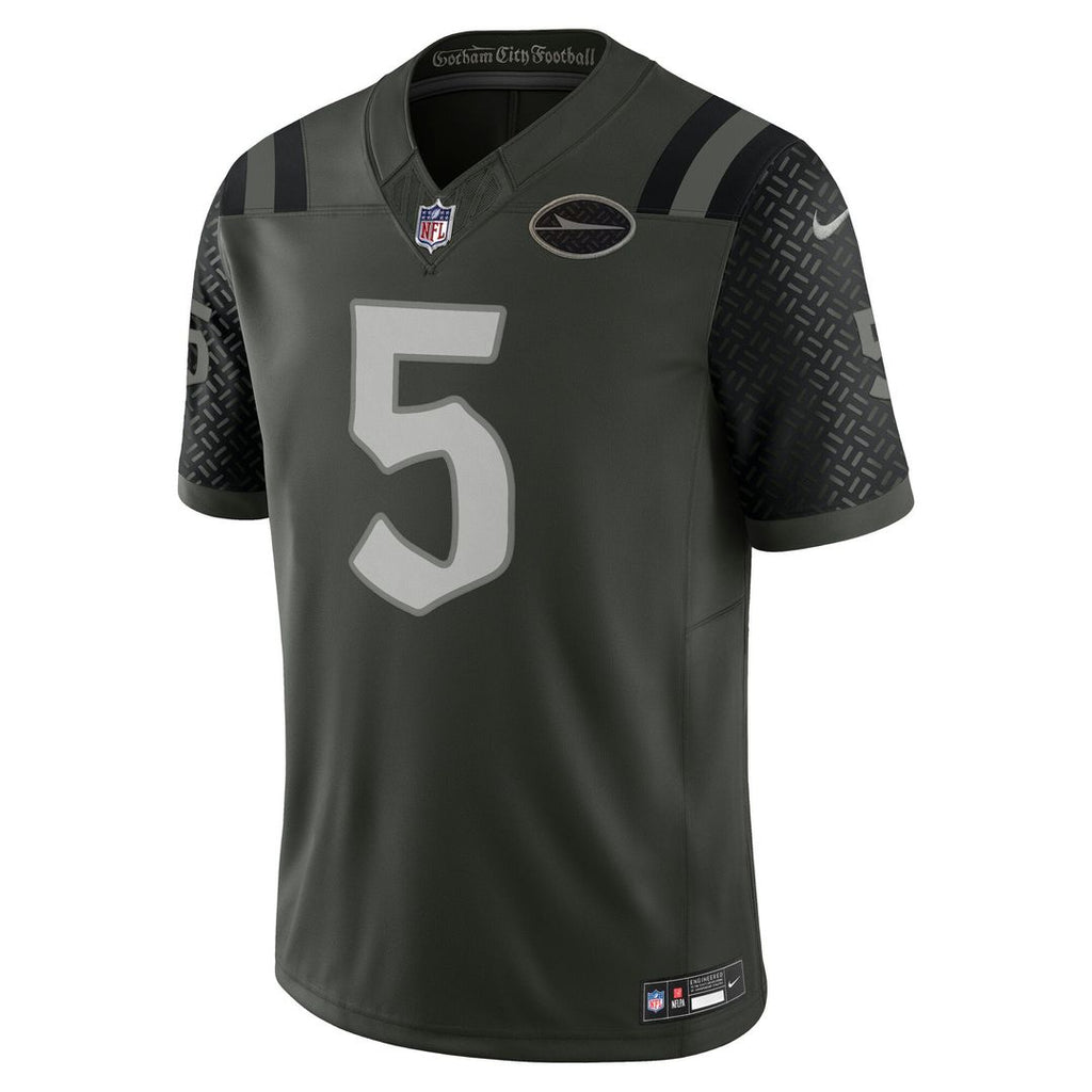 New York Jets Garrett Wilson Green Rivalries Collection Stitched Limited Jersey product image 2, provided for visual