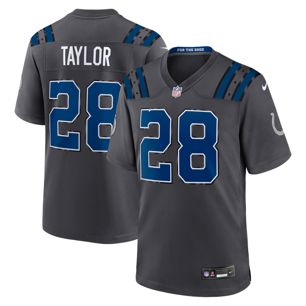Indianapolis Colts Jonathan Taylor Anthracite 2026 Rivalries Collection Game Jersey product image 1, provided for visual