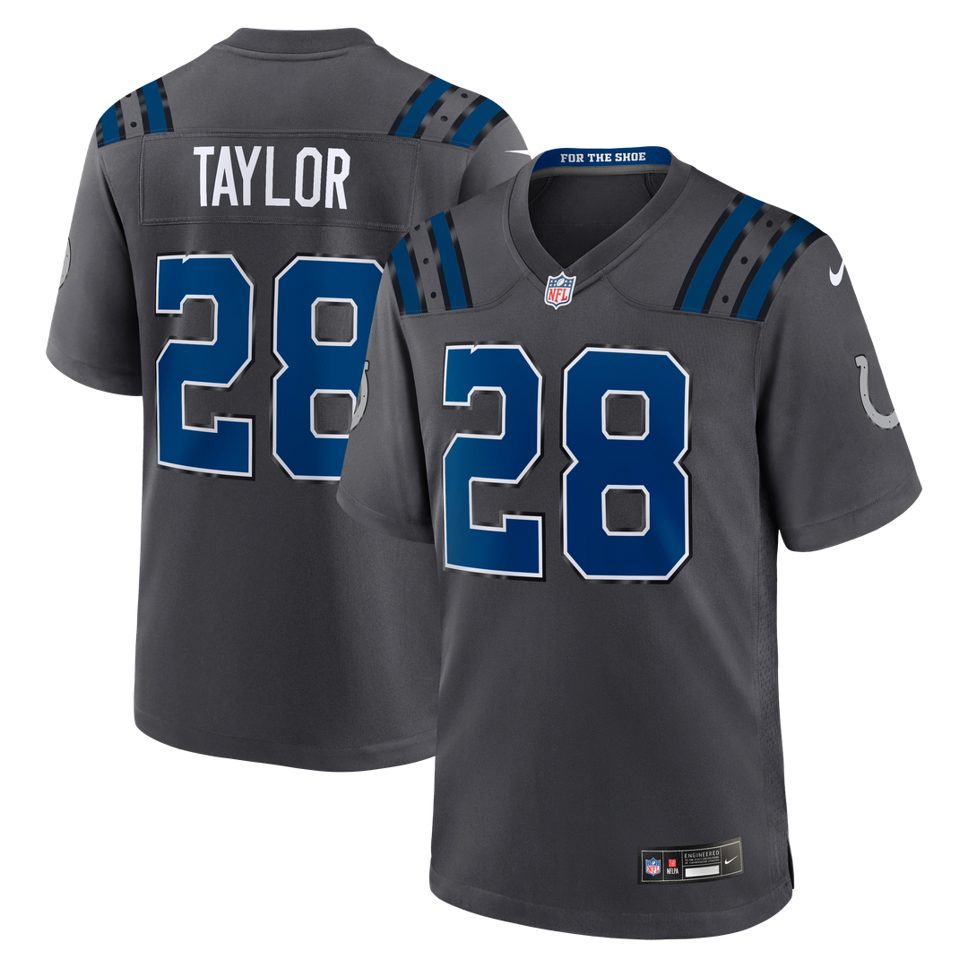 Indianapolis Colts Jonathan Taylor Anthracite 2026 Rivalries Collection Game Jersey product image 1, provided for visual