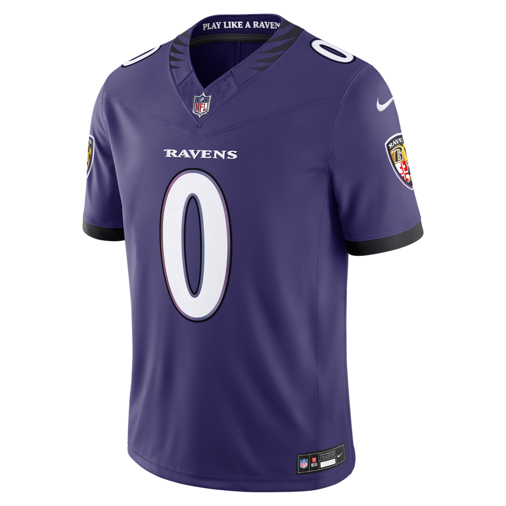 Baltimore Ravens Roquan Smith Purple Team Vapor F.U.S.E. Stitched Limited Jersey product image 2, provided for visual