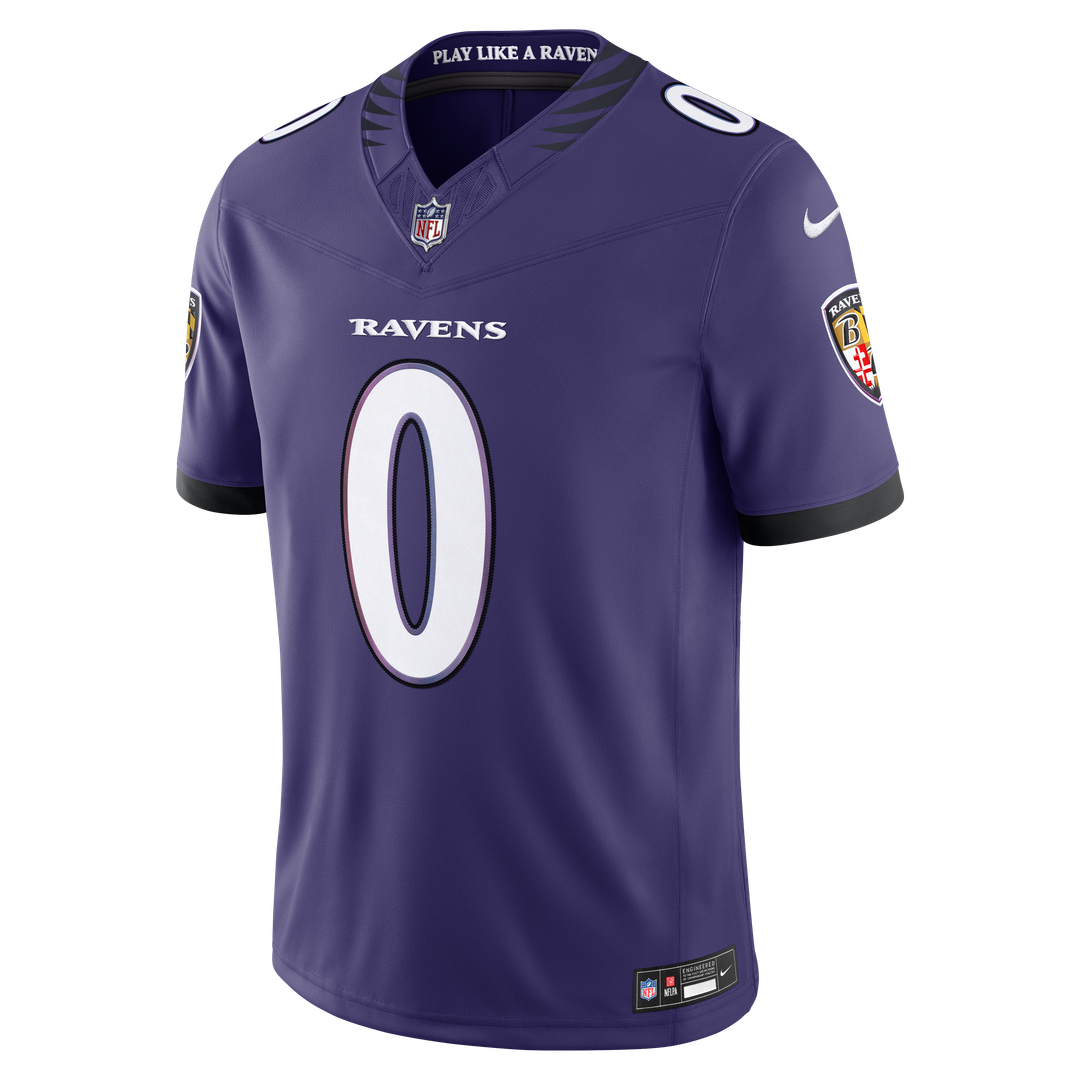 Baltimore Ravens Roquan Smith Purple Team Vapor F.U.S.E. Stitched Limited Jersey product image 2, provided for visual