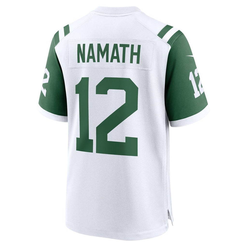 New York Jets Joe Namath White Classic Alternate Retired Player Game Jersey product image 6, provided for visual reference