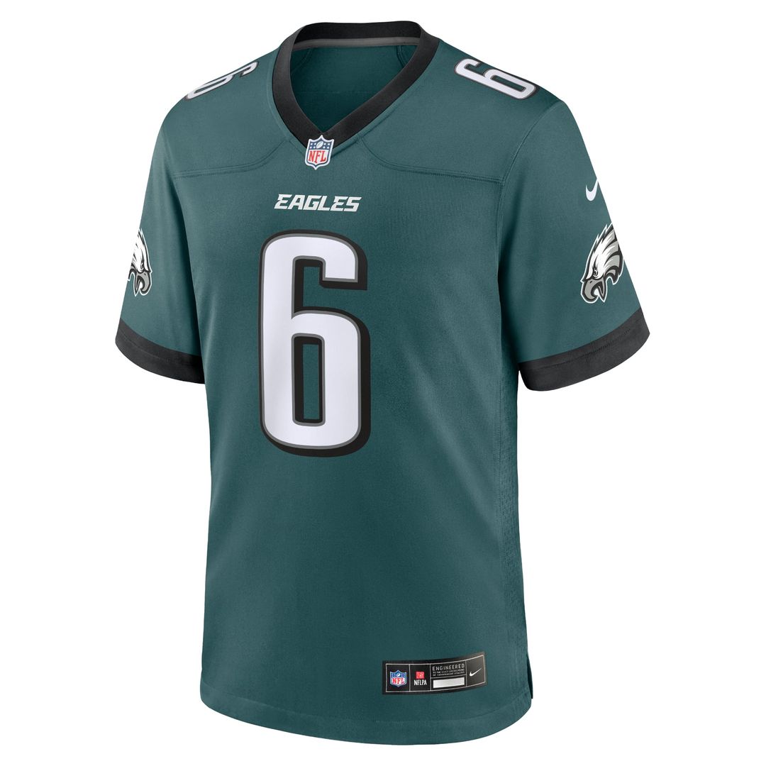Philadelphia Eagles DeVonta Smith Midnight Green Team Game Jersey product image 8, provided for visual reference and product