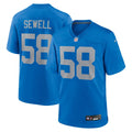 Detroit Lions Penei Sewell Blue Alternate Game Jersey product image 1, provided for visual reference and product detail