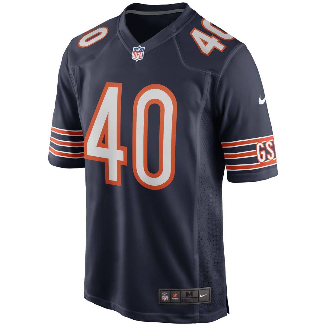 Chicago Bears Gale Sayers Navy Game Retired Player Jersey product image 2, provided for visual reference and product detail