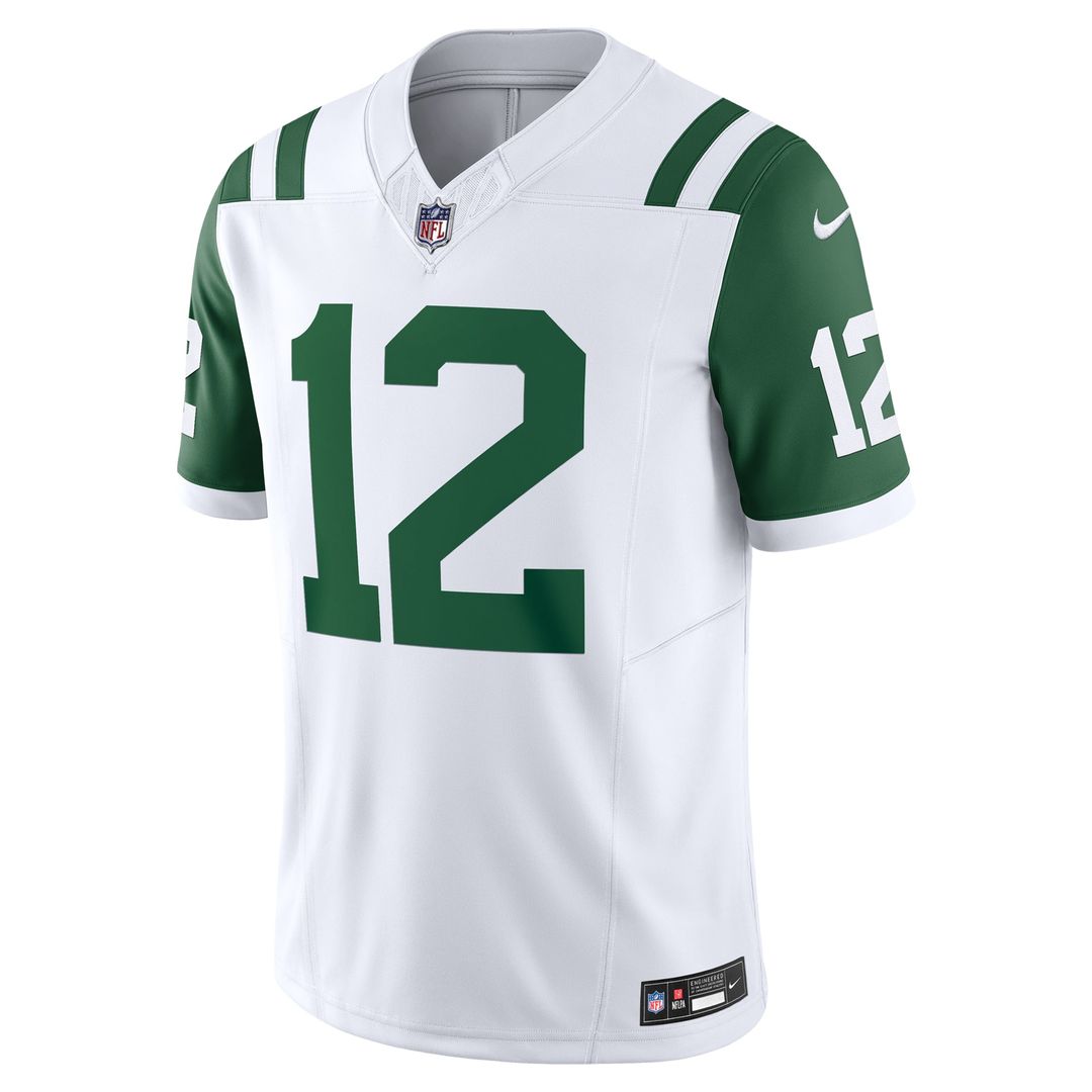 New York Jets Joe Namath White Classic Alternate Vapor F.U.S.E. Retired Player Limited Jersey product image 2, provided for