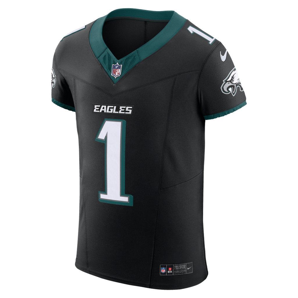 Philadelphia Eagles Jalen Hurts Black Alternate Vapor F.U.S.E. Elite Jersey product image 2, provided for visual reference