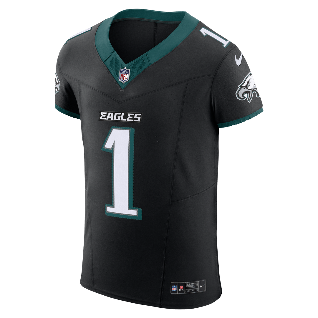 Philadelphia Eagles Jalen Hurts Black Alternate Vapor F.U.S.E. Elite Jersey product image 2, provided for visual reference
