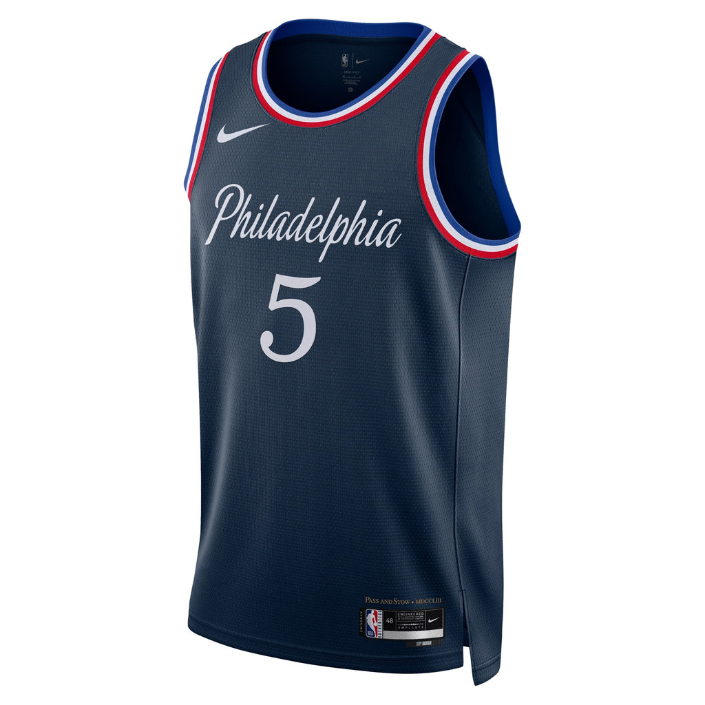 Quentin Grimes Philadelphia 76ers 2025/26 City Edition Swingman Jersey - Navy - Unisex product image 3, provided for visual