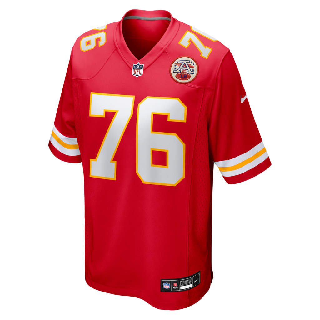 Kansas City Chiefs Kingsley Suamataia Red Game Jersey product image 2, provided for visual reference and product detail
