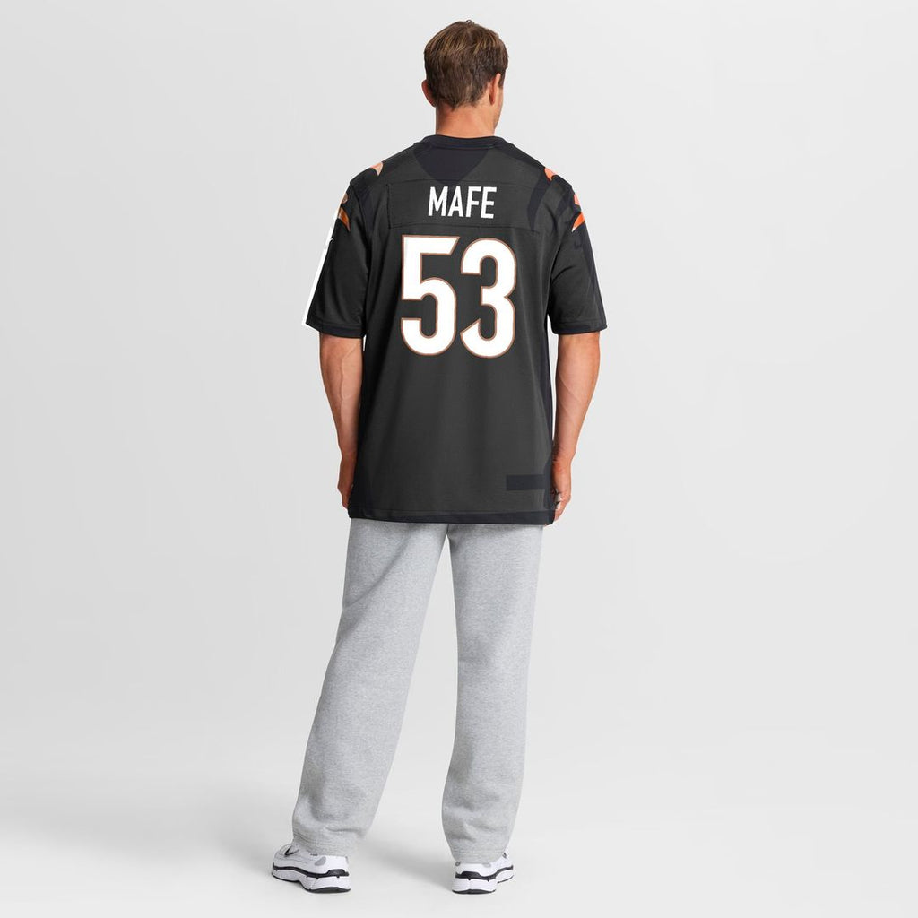 Cincinnati Bengals Boye Mafe Black Team Game Jersey product image 5, provided for visual reference and product detail review