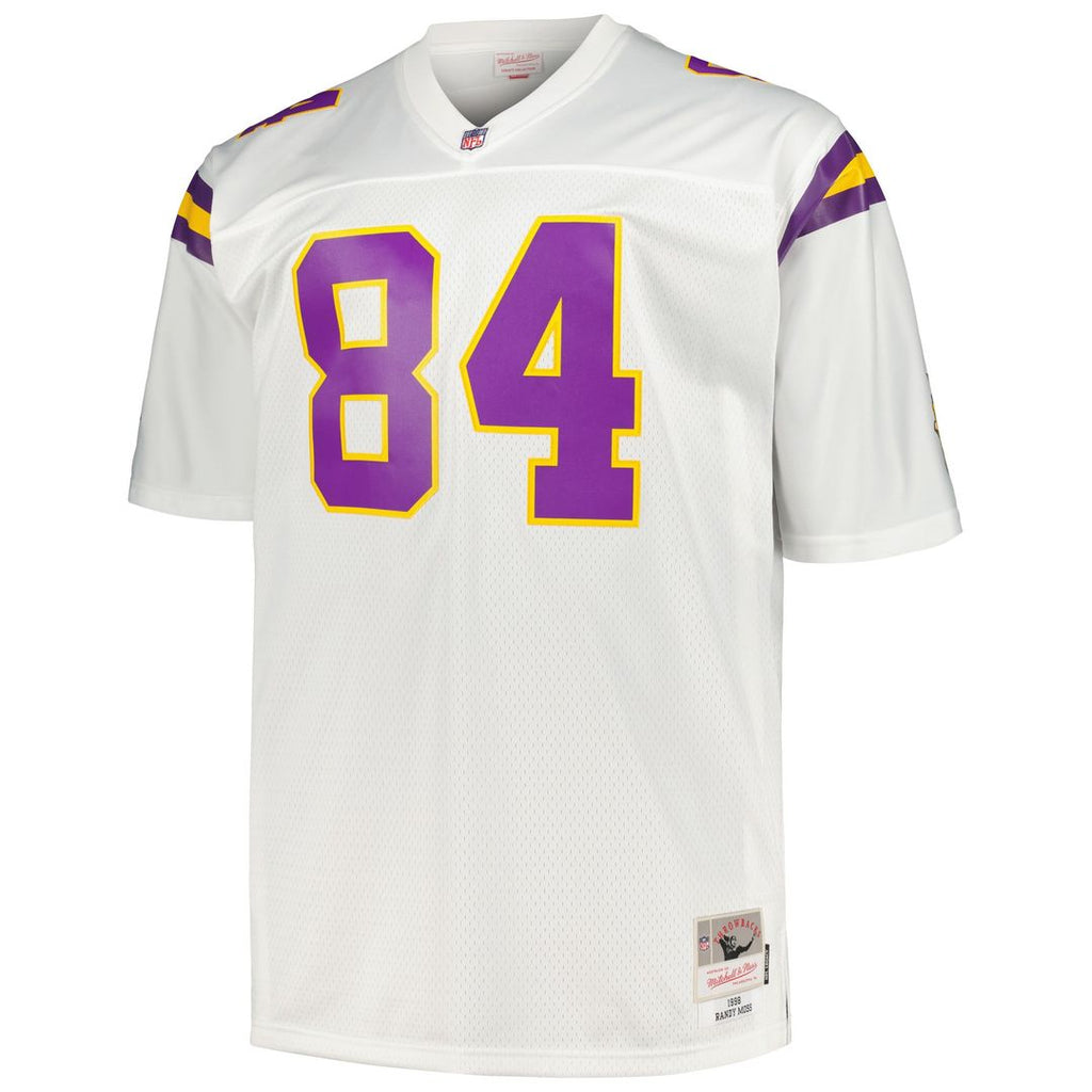 Minnesota Vikings Randy Moss White Big & Tall 1998 Legacy Retired Player Jersey product image 2, provided for visual