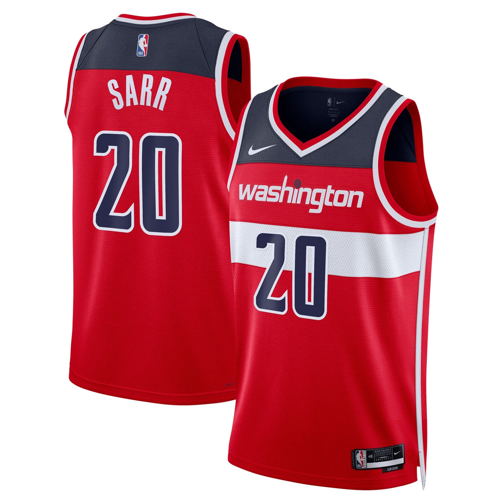 Alexandre Sarr Washington Wizards Swingman Icon Jersey - Red - Unisex product image 1, provided for visual reference and