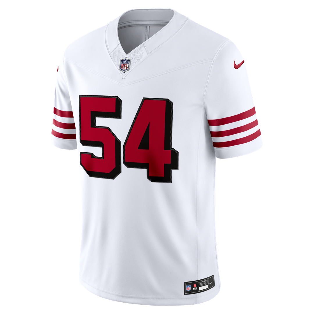 San Francisco 49ers Fred Warner White Alternate Vapor F.U.S.E. Stitched Limited Jersey product image 5, provided for visual