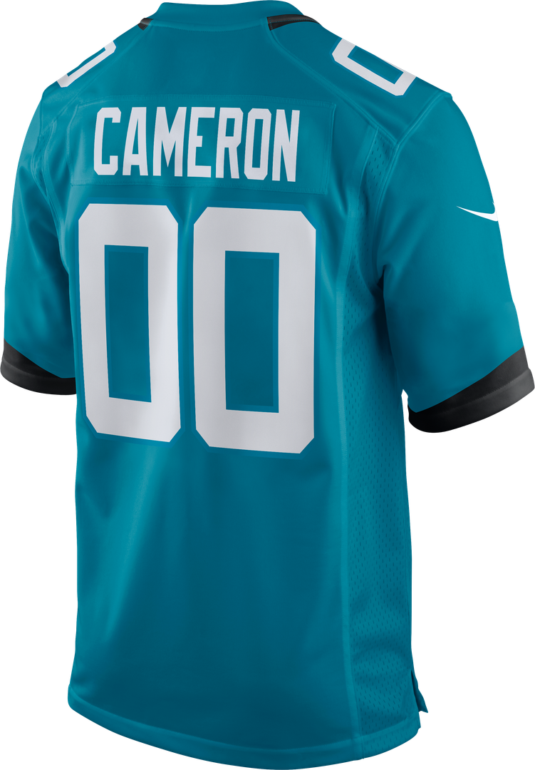Jacksonville Jaguars Josh Cameron Teal Game Jersey product image 3, provided for visual reference and product detail review