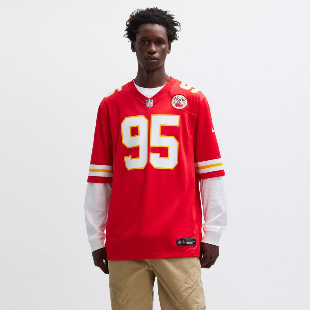 Kansas City Chiefs Chris Jones Red Game Jersey product image 4, provided for visual reference and product detail review