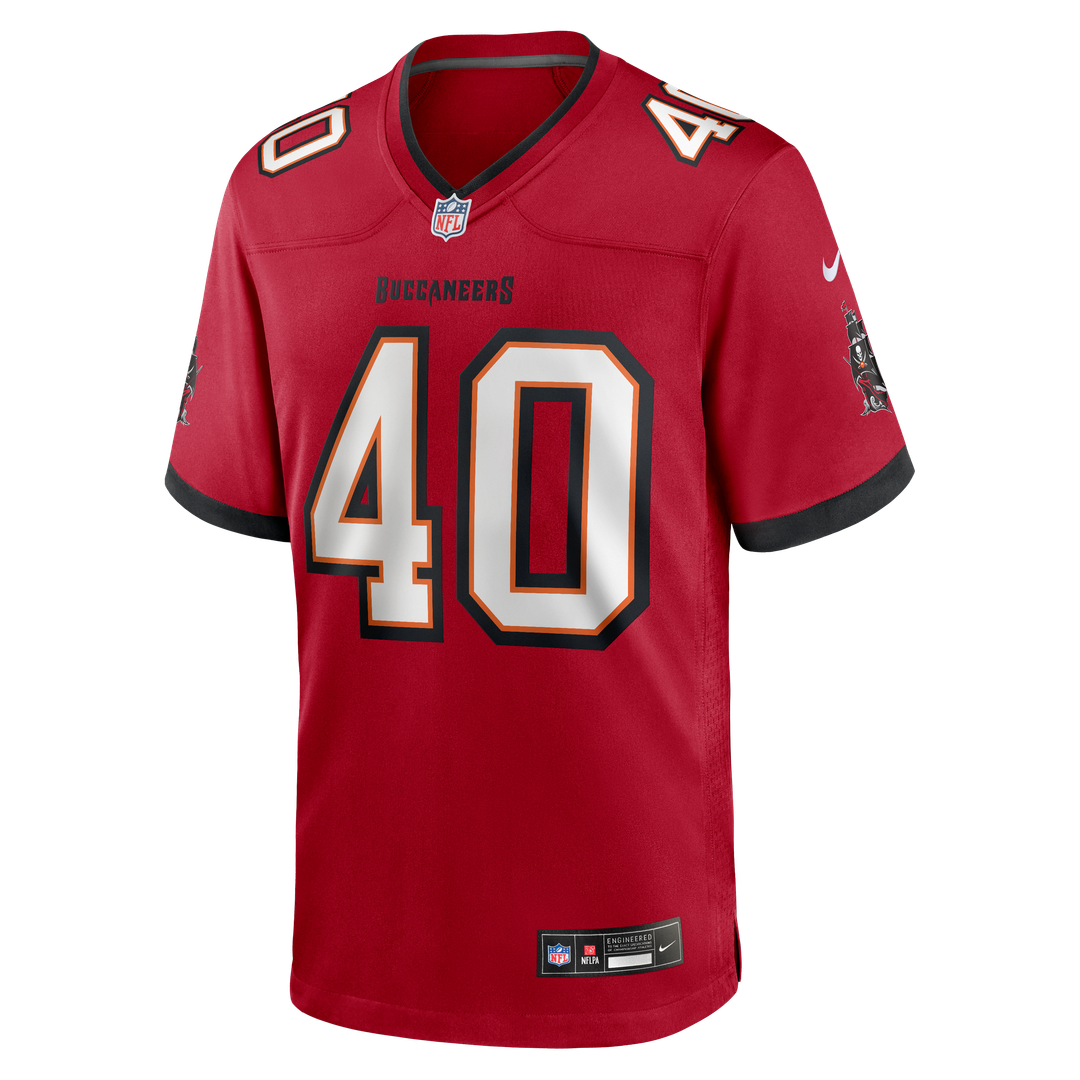 Tampa Bay Buccaneers Mike Alstott Red Retired Player Game Jersey product image 2, provided for visual reference and product