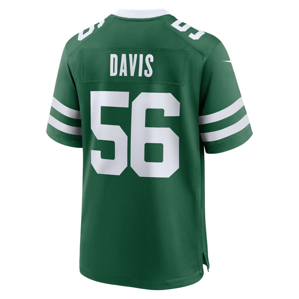 New York Jets Demario Davis Legacy Green Team Game Jersey product image 3, provided for visual reference and product detail
