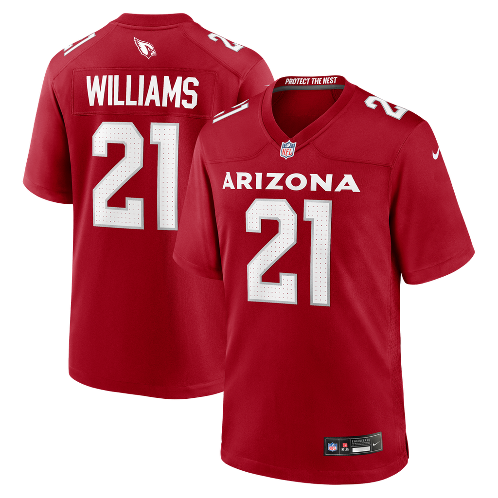 Arizona Cardinals Garrett Williams Cardinal Game Jersey product image 1, provided for visual reference and product detail