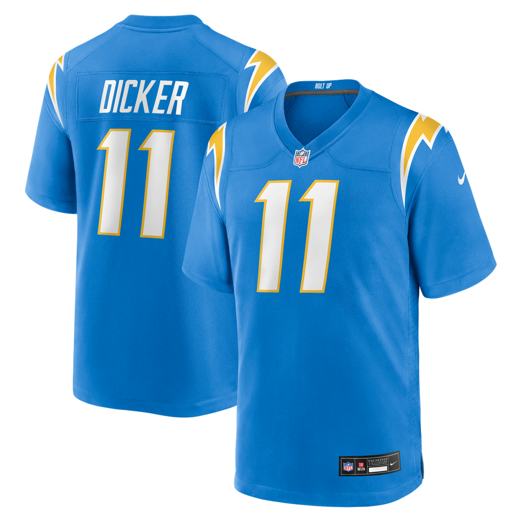 Los Angeles Chargers Cameron Dicker Navy Alternate Game Jersey product image 7, provided for visual reference and product