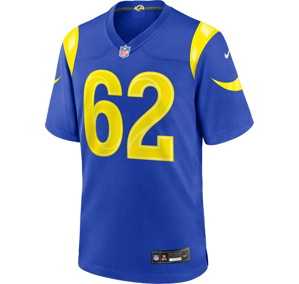 Los Angeles Rams Payton Zdroik Royal Game Jersey product image 2, provided for visual reference and product detail review