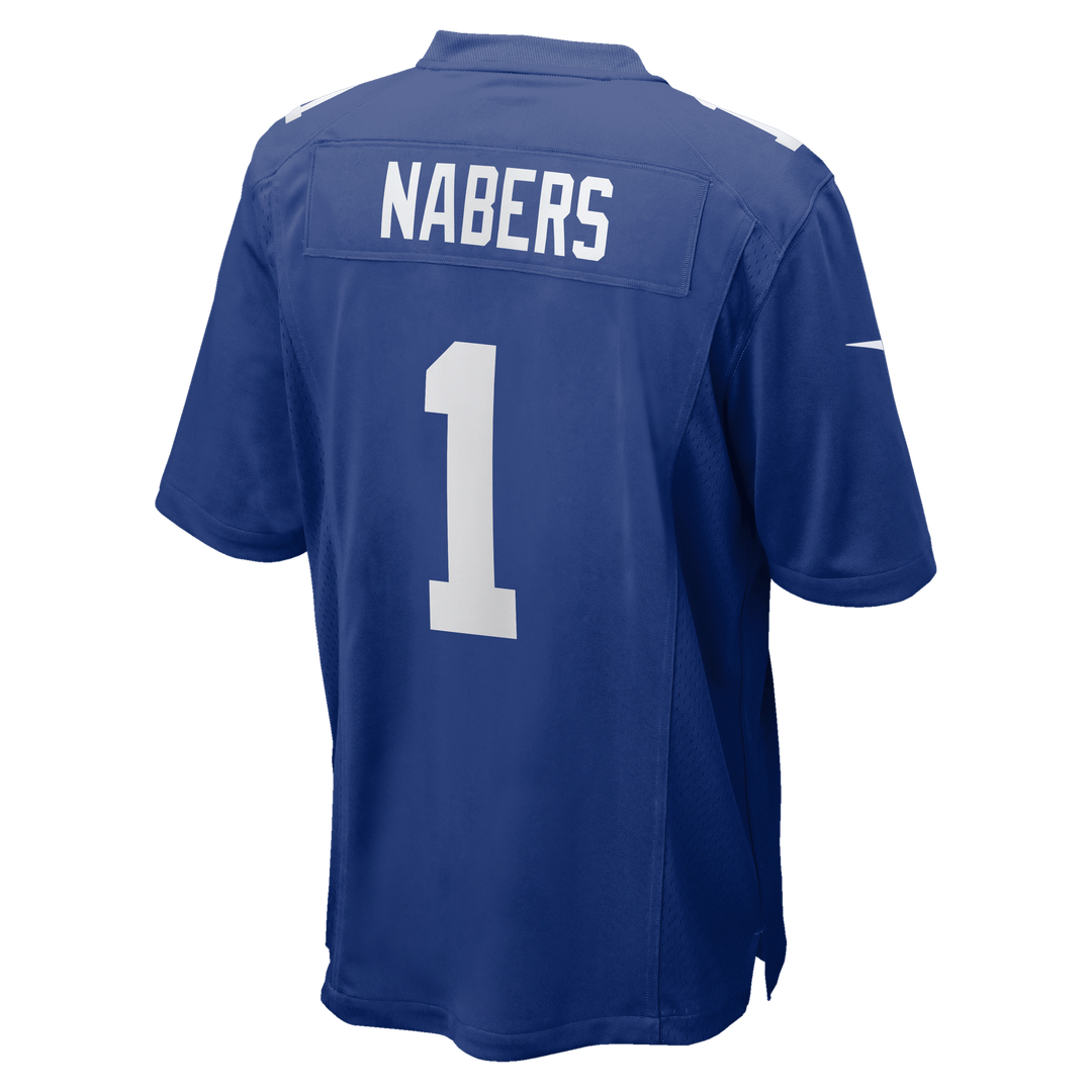 New York Giants Malik Nabers Royal Player Game Jersey product image 3, provided for visual reference and product detail