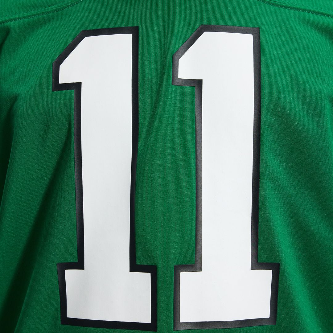 Philadelphia Eagles A.J. Brown Kelly Green Alternate Game Player Jersey product image 11, provided for visual reference and