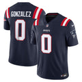 New England Patriots Christian Gonzalez Navy Team Vapor F.U.S.E. Stitched Limited Jersey product image 1, provided for