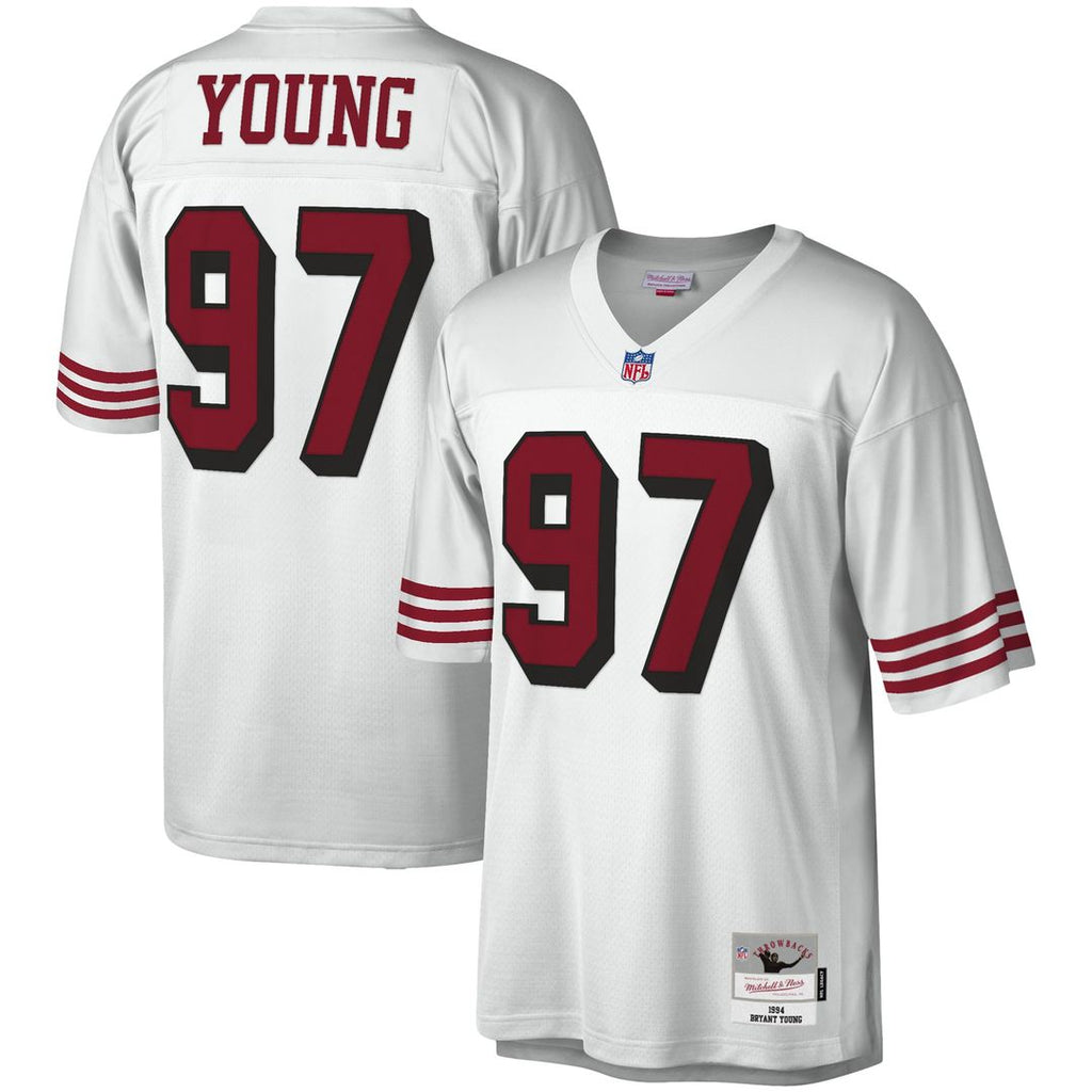 San Francisco 49ers Bryant Young White Legacy Replica Jersey product image 4, provided for visual reference and product