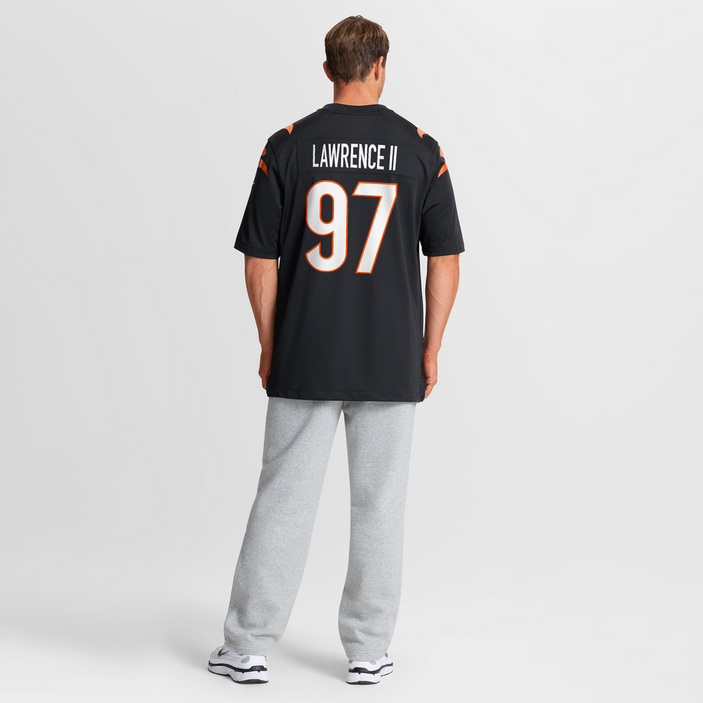 Cincinnati Bengals Dexter Lawrence II Black Game Jersey product image 5, provided for visual reference and product detail