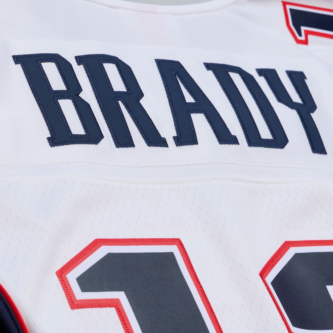 New England Patriots Tom Brady White 2000 Legacy Replica Jersey product image 7, provided for visual reference and product