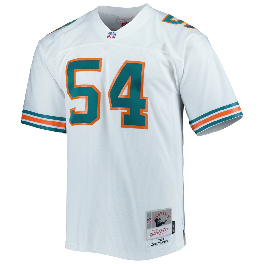 Miami Dolphins Zach Thomas White Legacy Replica Jersey product image 5, provided for visual reference and product detail