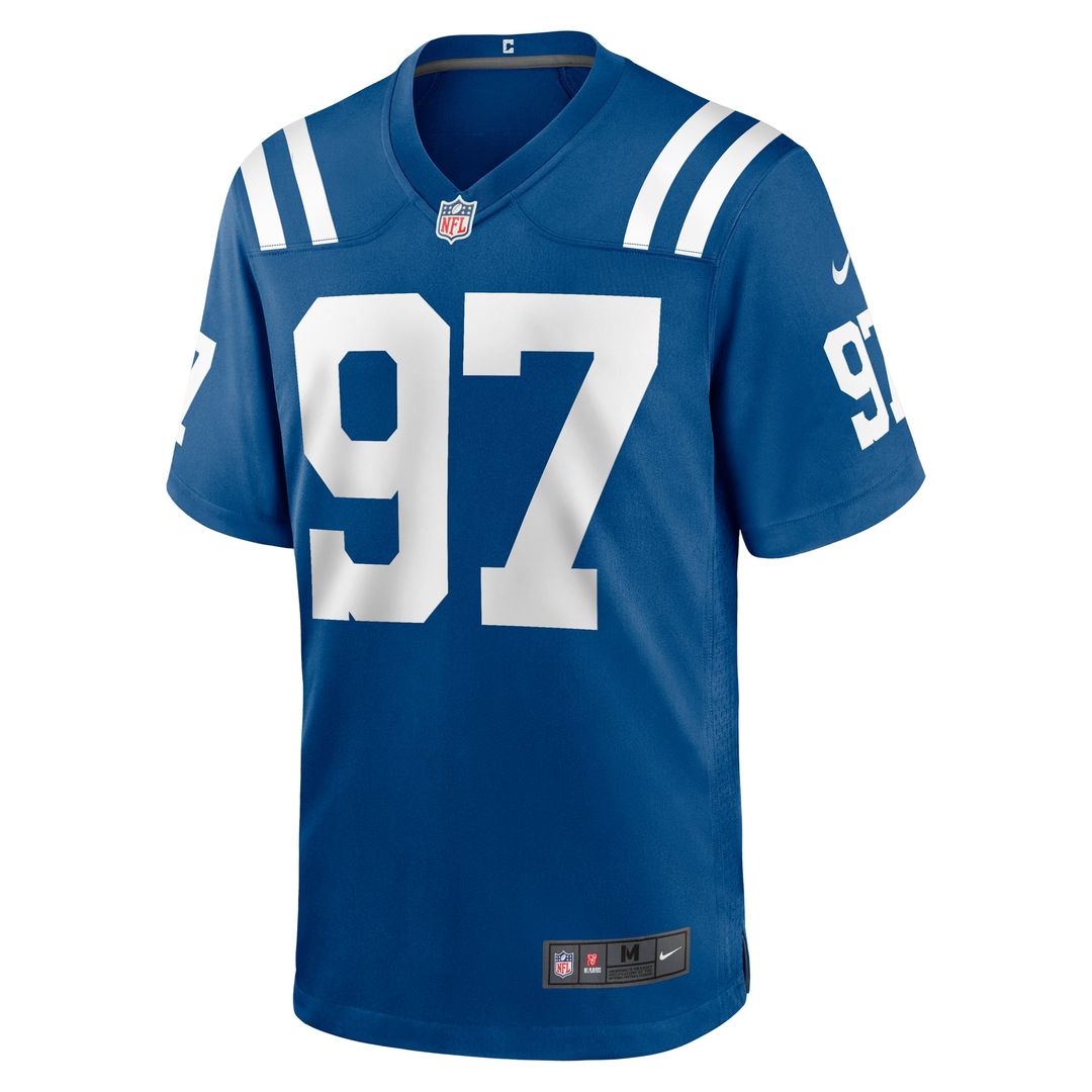 Indianapolis Colts Laiatu Latu Royal Player Game Jersey product image 2, provided for visual reference and product detail