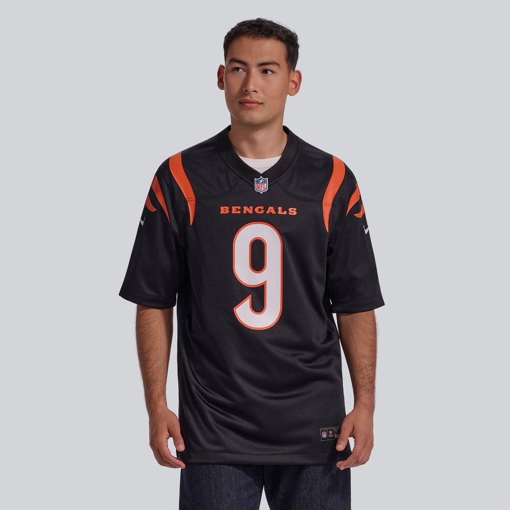 Cincinnati Bengals Joe Burrow Black Player Game Jersey product image 16, provided for visual reference and product detail