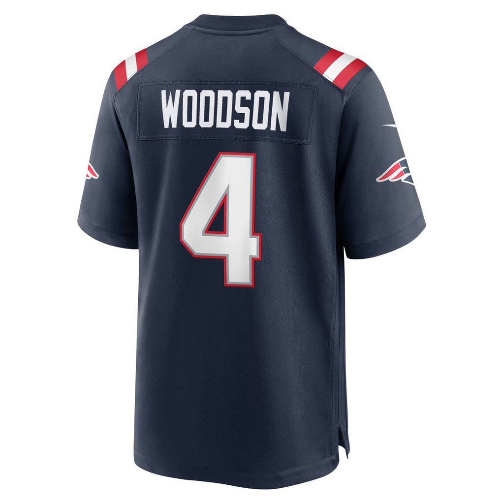 New England Patriots Craig Woodson Navy Team Game Jersey product image 5, provided for visual reference and product detail