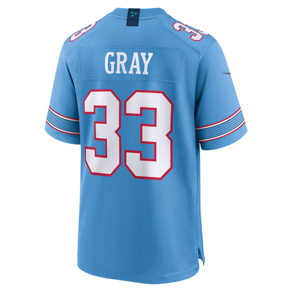 Tennessee Titans Cedric Gray Light Blue Game Jersey product image 3, provided for visual reference and product detail review